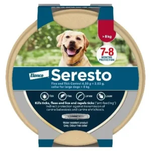 Seresto Long-Lasting Flea & Tick Protection Collar for Dogs & Cats
